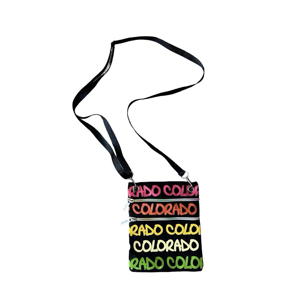 Robin Ruth Colorado Crossbody Travel Passport Bag Colorful Zip Festival Purse